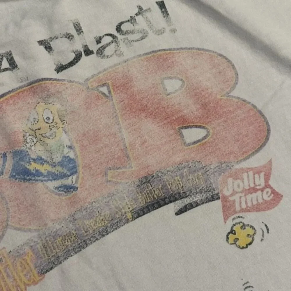 Fruit of the Loom Men's Size XL White Jolly Time Popcorn T-Shirt Short Sleeve